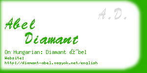 abel diamant business card